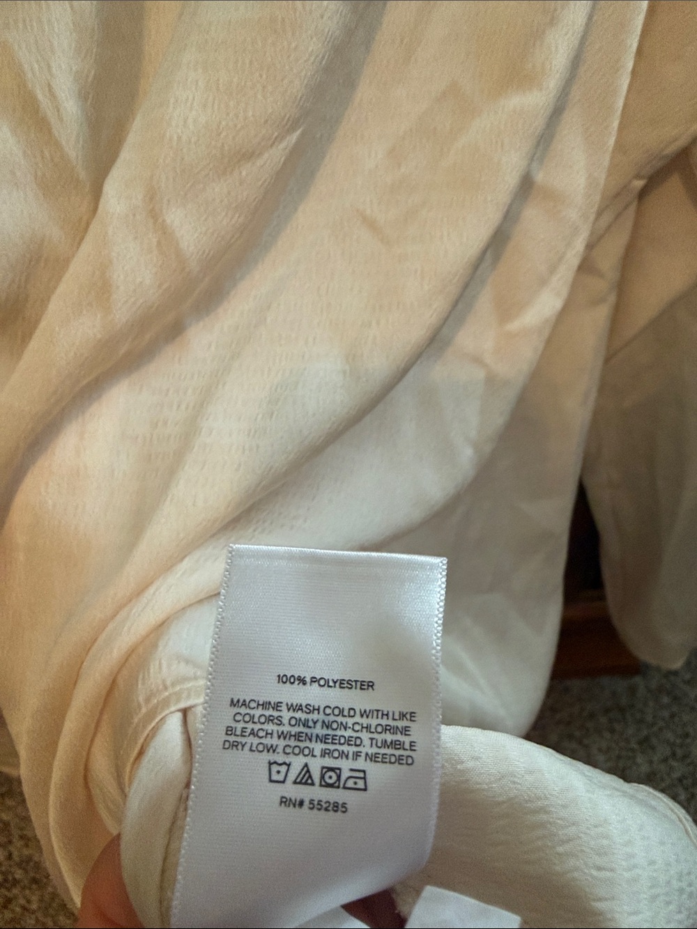 Express Pale Cream Ruffle Pintuck Blouse - Picture 5 of 5